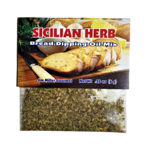 Sicilian Herb bread dipping oil mix packet with gourmet Italian herbs, ideal for olive oil bread dip appetizers and seasoning blends.